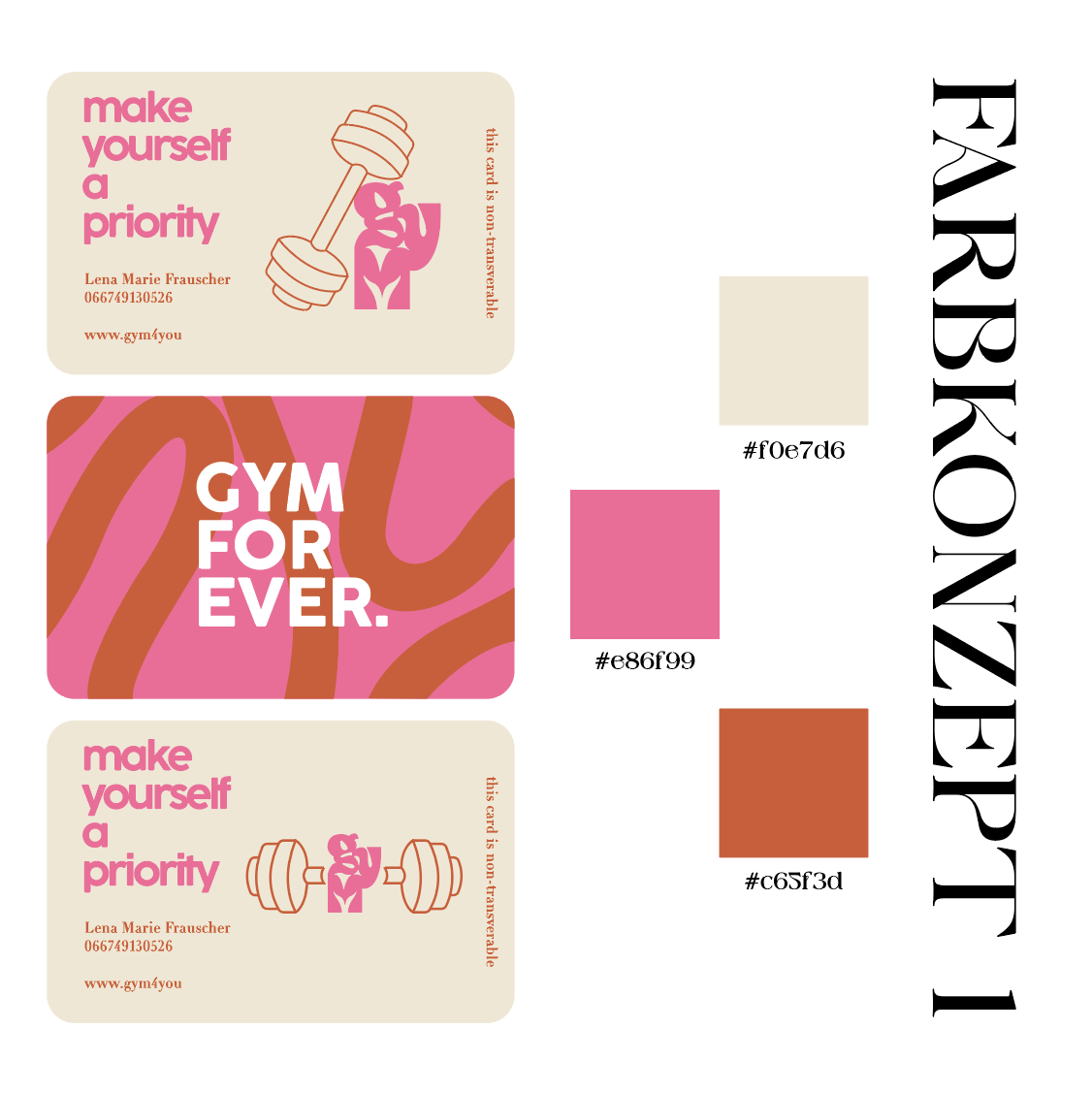 Gymkarte Design Pink